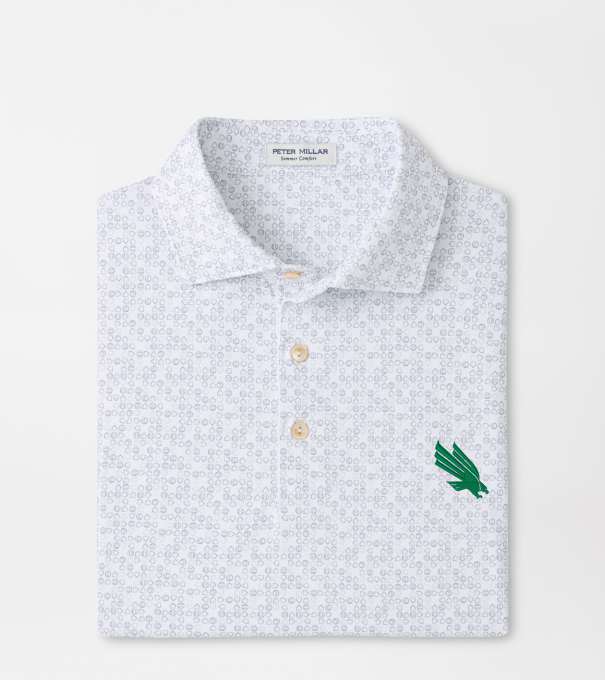 North Texas Bases Loaded Performance Jersey Polo in White