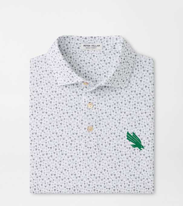 North Texas Buzzer Beater Performance Jersey Polo in White