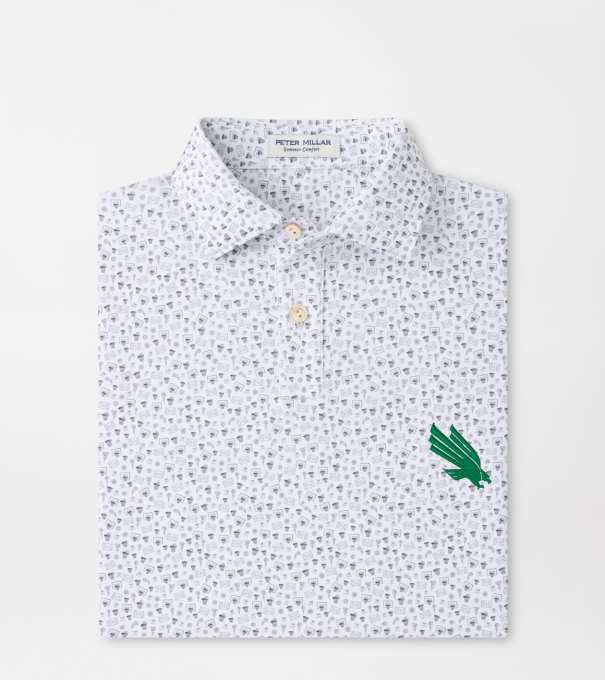 North Texas Buzzer Beater Youth Performance Jersey Polo in White