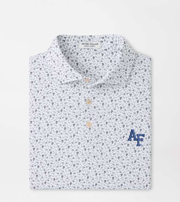 Air Force Academy Kick Off Performance Jersey Polo in Gale Grey