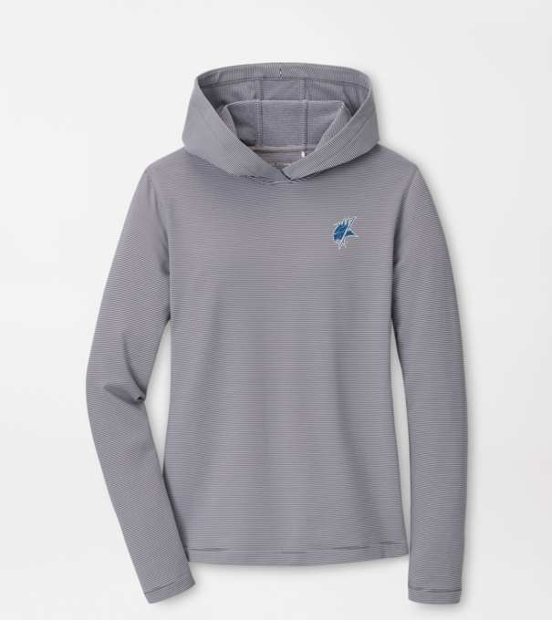 Elizabeth City Women's Pine Sugar Stripe Performance Hoodie in Iron