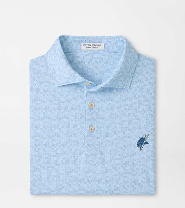 Elizabeth City Bases Loaded Performance Jersey Polo in PALE BLUE