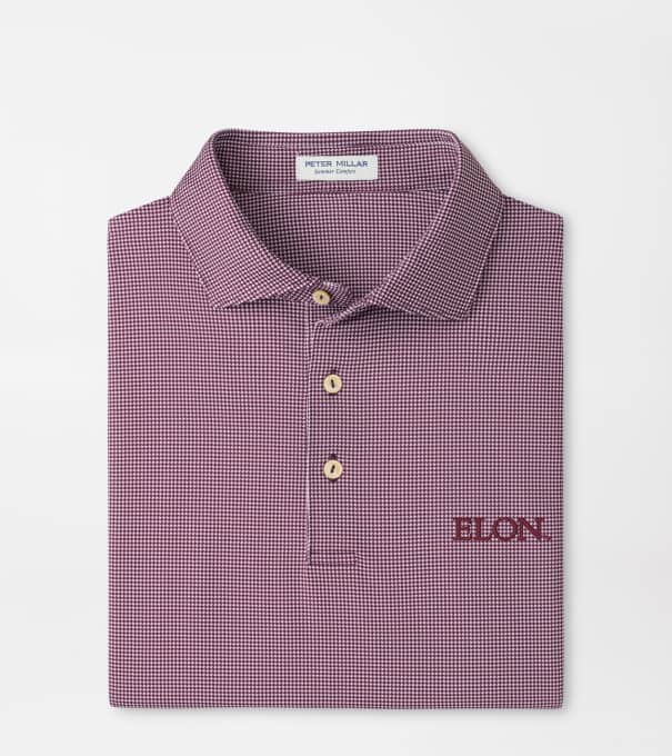Elon Border Performance Jersey Polo in Maroon3