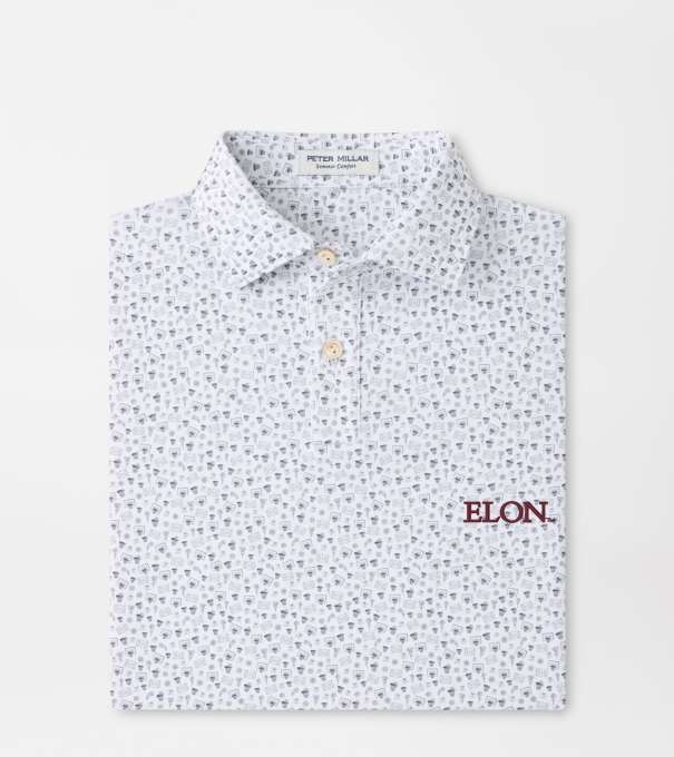 Elon Buzzer Beater Youth Performance Jersey Polo in White
