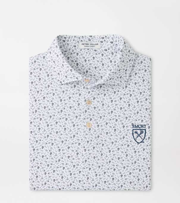 Emory Kick Off Performance Jersey Polo in Gale Grey