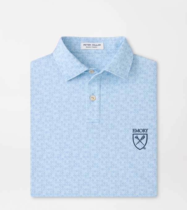Emory Bases Loaded Youth Performance Jersey Polo in PALE BLUE