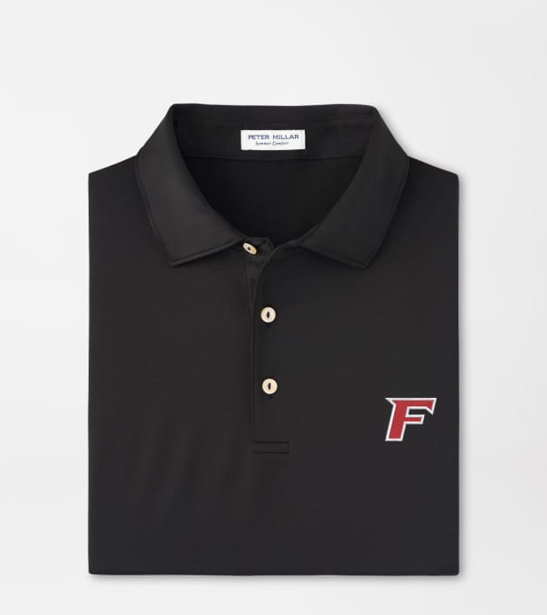 Fairfield Solid Performance Jersey Polo in Black