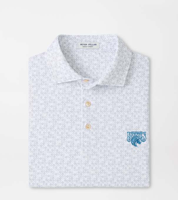 Fayettville State Bases Loaded Performance Jersey Polo in White