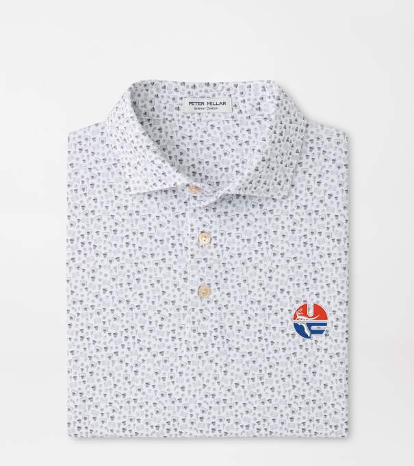 Florida Vault Buzzer Beater Performance Jersey Polo in White