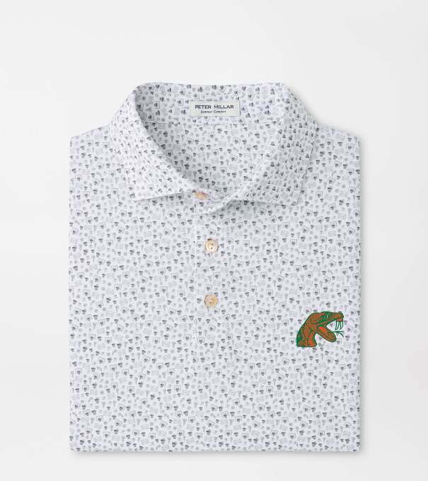 Florida A&M Buzzer Beater Performance Jersey Polo in White