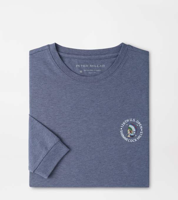 126th U.S. Open Course Map Long Sleeve T-Shirt in Navy