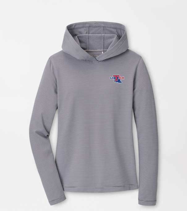 Louisiana Tech Women's Pine Sugar Stripe Performance Hoodie in Iron