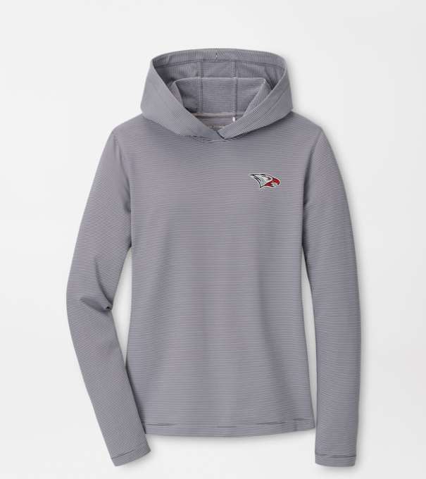 NC Central Women's Pine Sugar Stripe Performance Hoodie in Iron