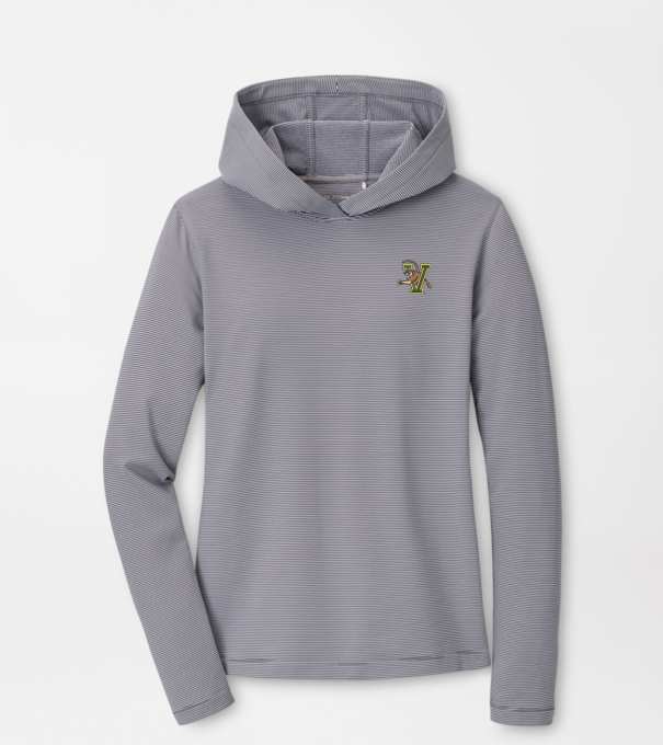 Vermont Women's Pine Sugar Stripe Performance Hoodie in Iron