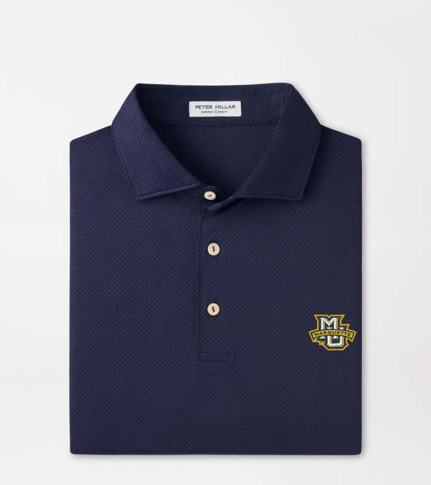 Marquette Hugo Performance Jersey Polo in Navy