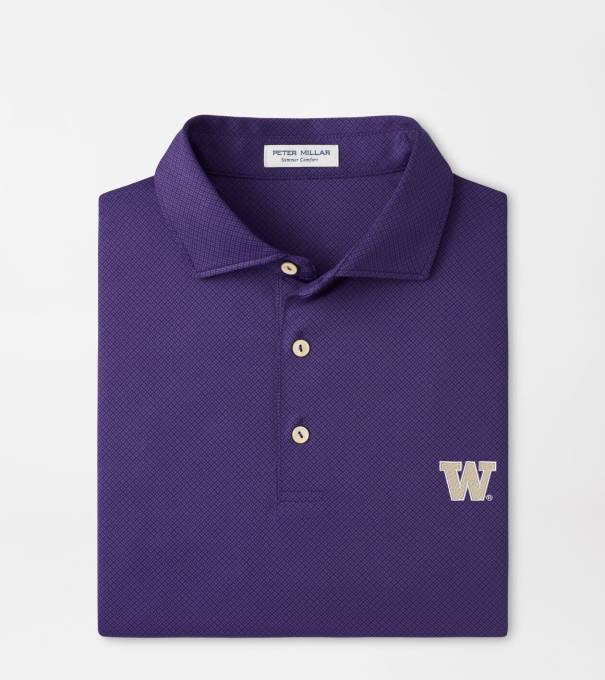 Washington Hugo Performance Jersey Polo in Purple2