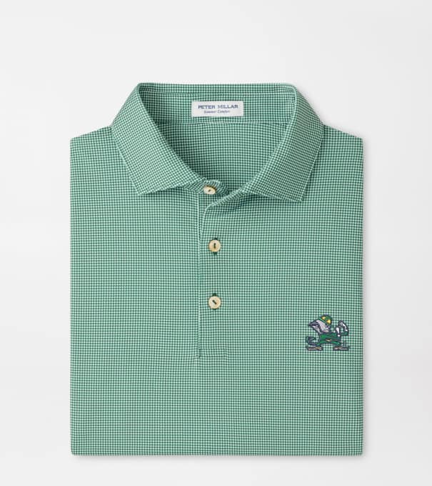 Notre Dame Fighting Irish Border Performance Jersey Polo in Green1