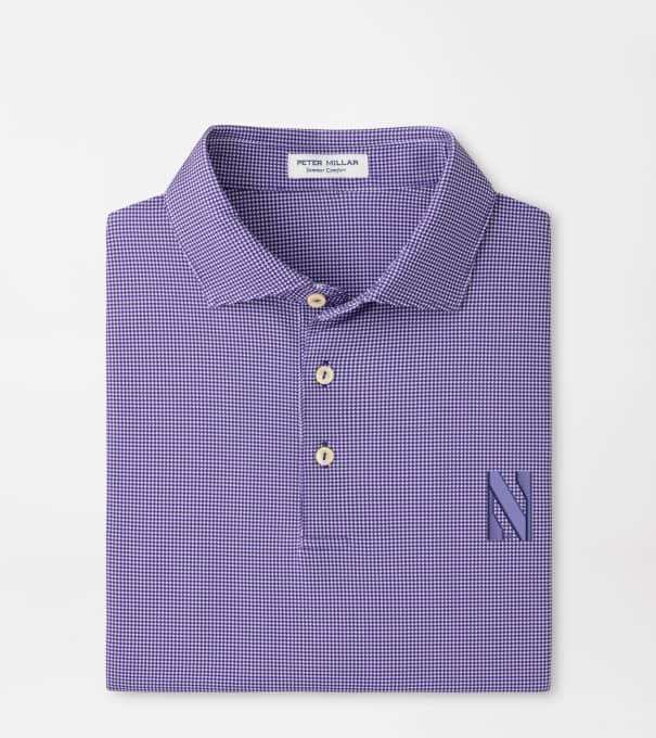 Northwestern Border Performance Jersey Polo in Purple2