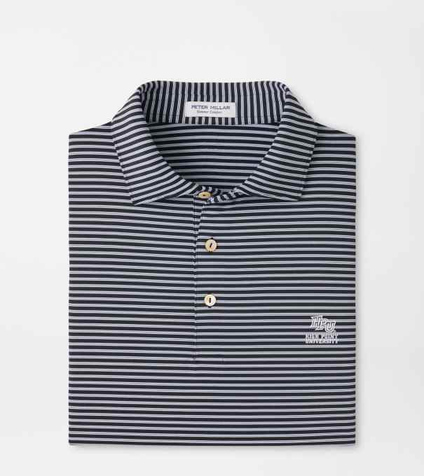 High Point University Tiebreaker Performance Jersey Stripe Polo in Black
