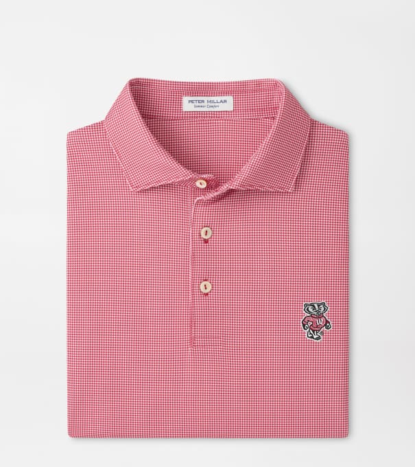 Wisconsin Badgers Border Performance Jersey Polo in Red3