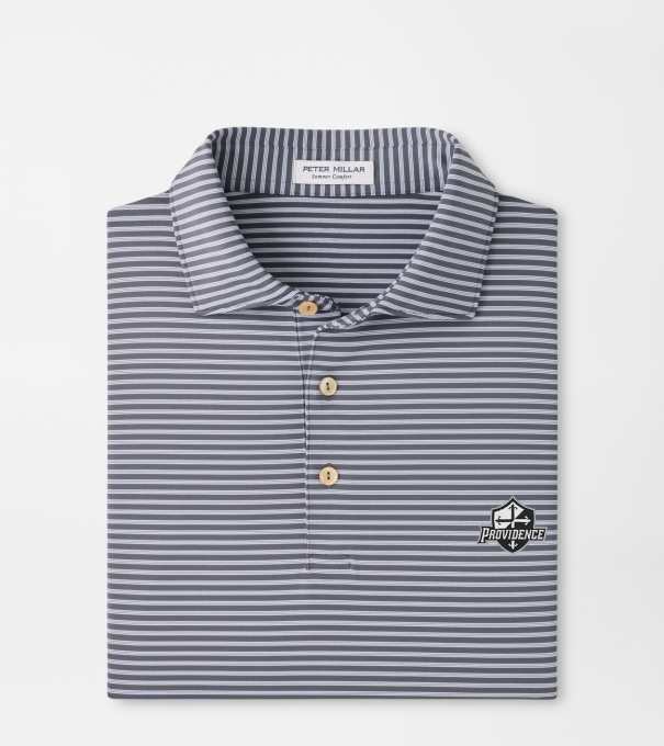 Providence Tiebreaker Performance Jersey Stripe Polo in Iron
