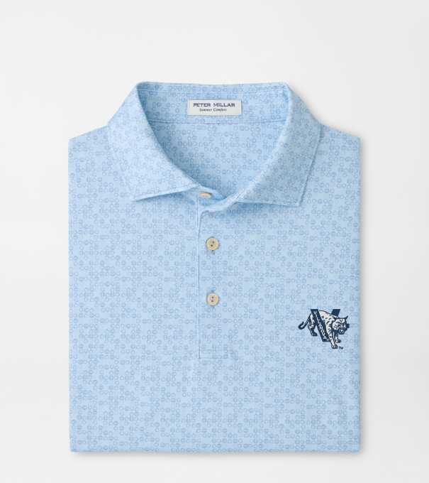 Villanova Vault Bases Loaded Performance Jersey Polo in PALE BLUE