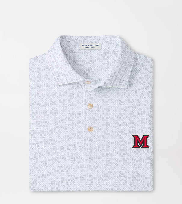 Miami of Ohio Bases Loaded Performance Jersey Polo in White