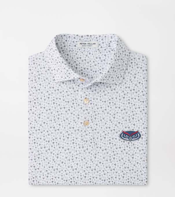 Florida Atlantic University Buzzer Beater Performance Jersey Polo in White