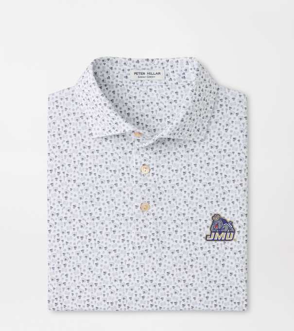 James Madison University Buzzer Beater Performance Jersey Polo in White