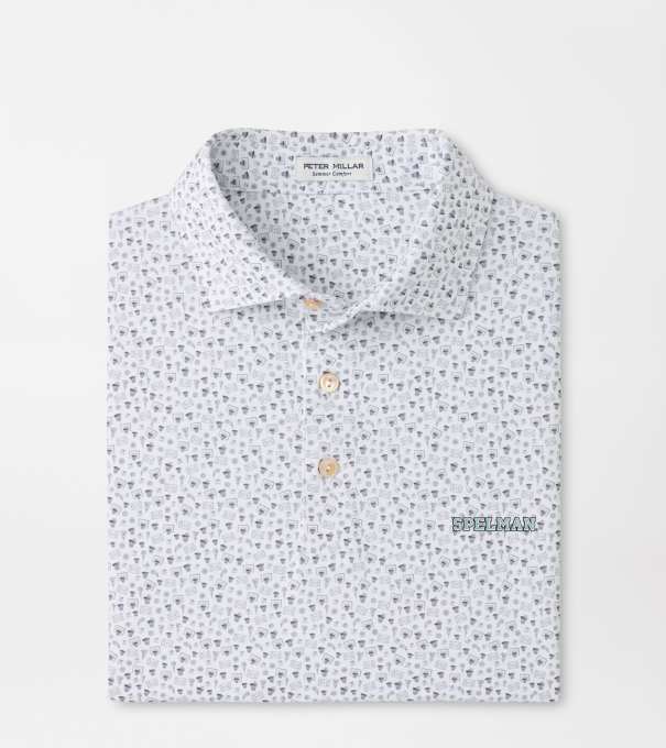 Spelman College Buzzer Beater Performance Jersey Polo in White