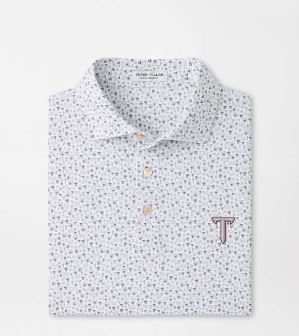 Troy Buzzer Beater Performance Jersey Polo in White