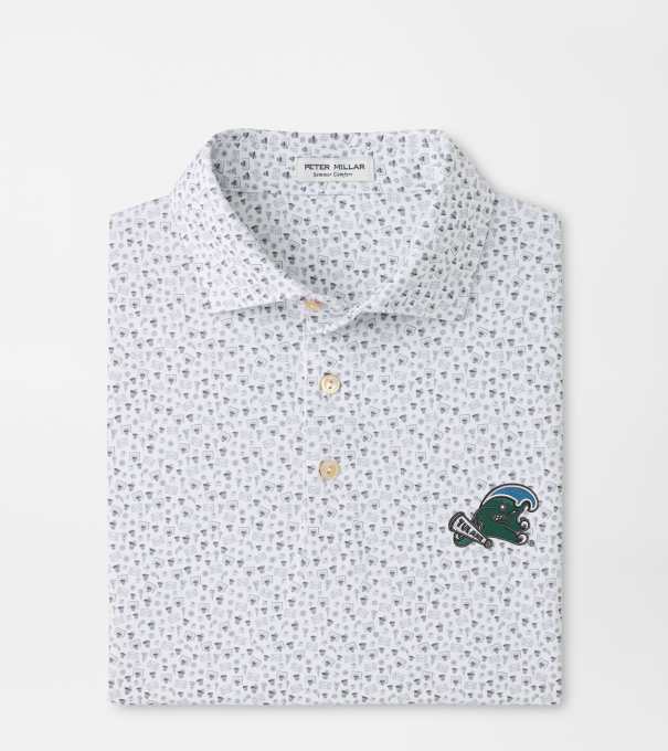 Tulane Green Wave Buzzer Beater Performance Jersey Polo in White