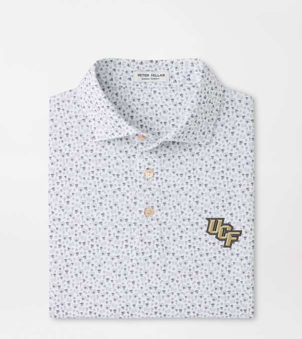 UCF Buzzer Beater Performance Jersey Polo in White