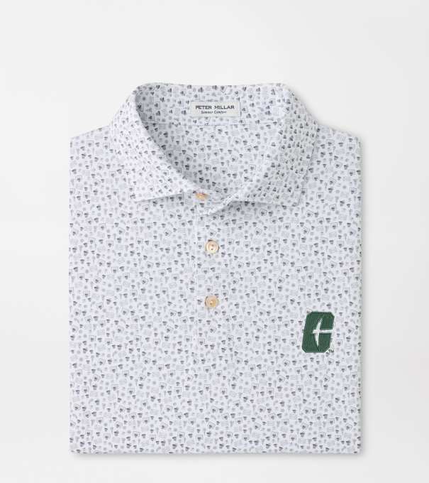 UNC Charlotte Buzzer Beater Performance Jersey Polo in White