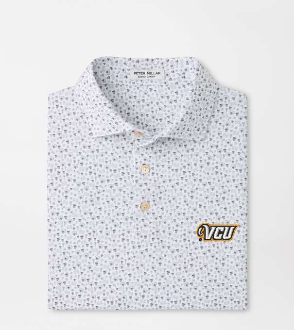 VCU Buzzer Beater Performance Jersey Polo in White