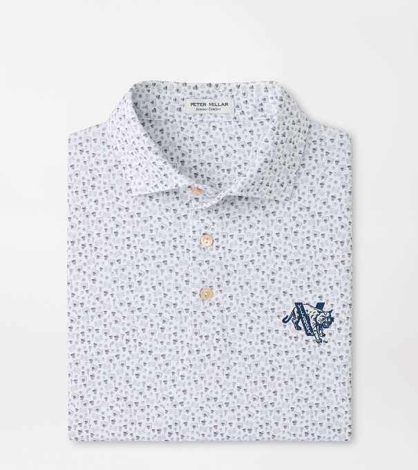 Villanova Vault Buzzer Beater Performance Jersey Polo in White