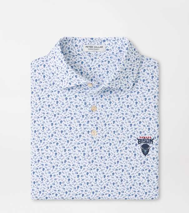 Howard University Kick Off Performance Jersey Polo in Blue Frost