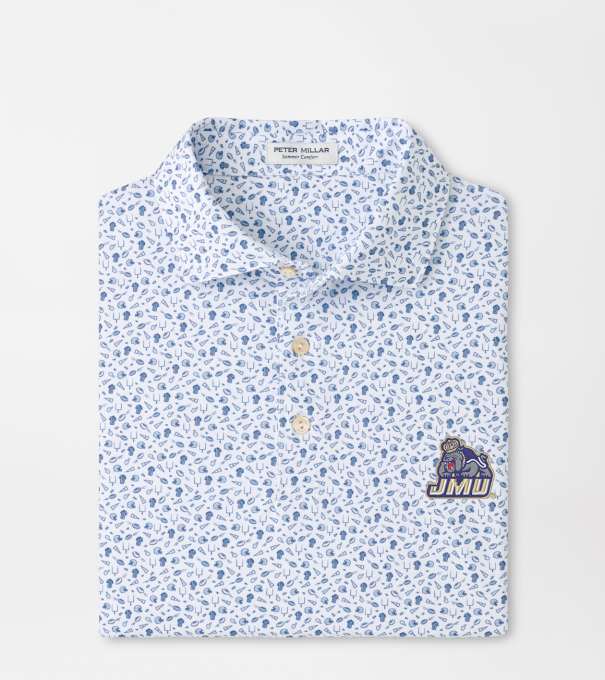 James Madison University Kick Off Performance Jersey Polo in Blue Frost