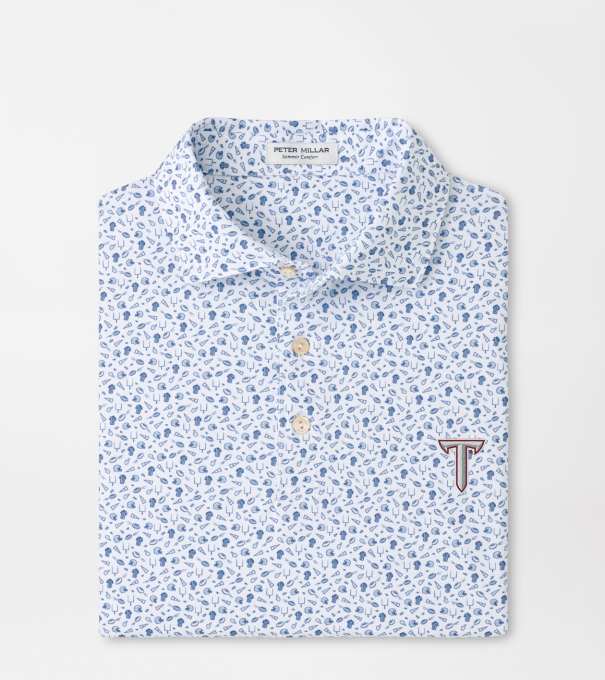 Troy Kick Off Performance Jersey Polo in Blue Frost