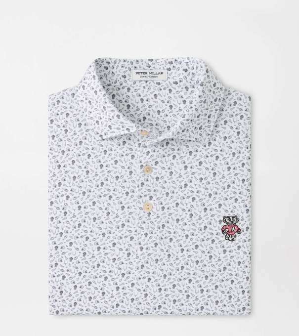 Wisconsin Badgers Kick Off Performance Jersey Polo in Gale Grey
