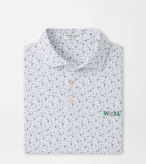 William & Mary Kick Off Performance Jersey Polo in Gale Grey