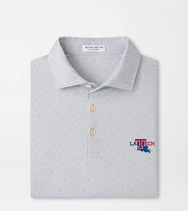 Louisiana Tech On The Ball Performance Jersey Polo in British Grey