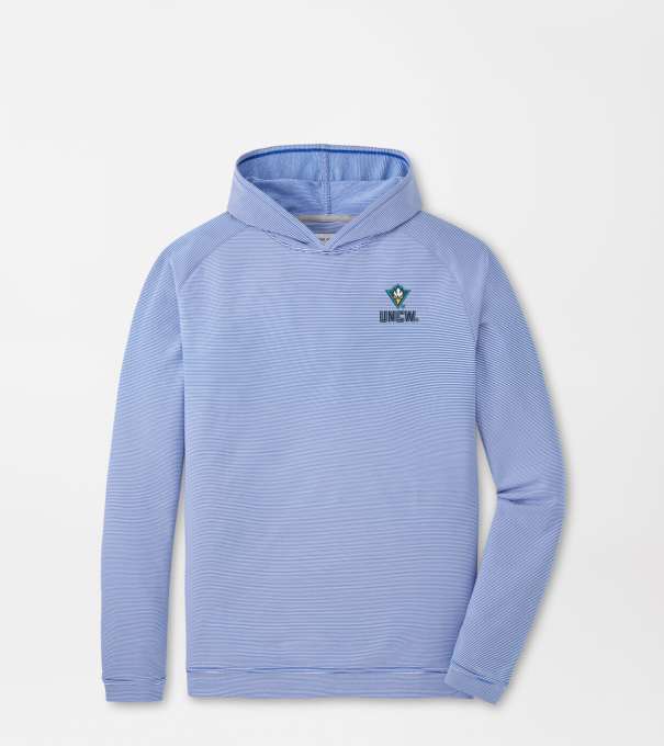 UNCW Pine Sugar Stripe Performance Hoodie in Blue3