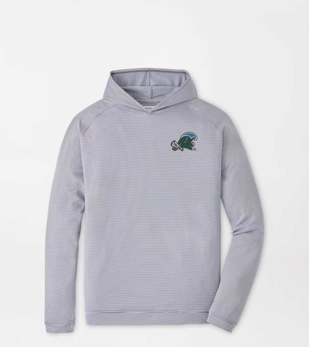 Tulane Green Wave Pine Sugar Stripe Performance Hoodie in Iron