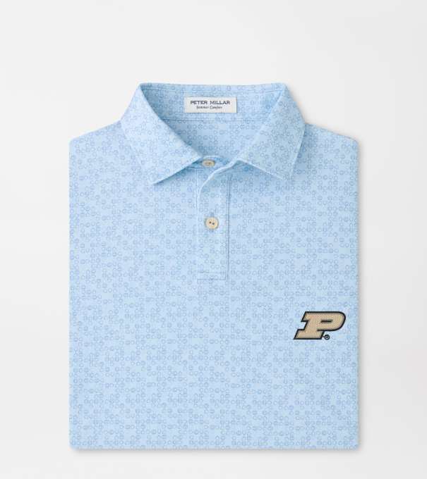 Purdue Bases Loaded Youth Performance Jersey Polo in PALE BLUE
