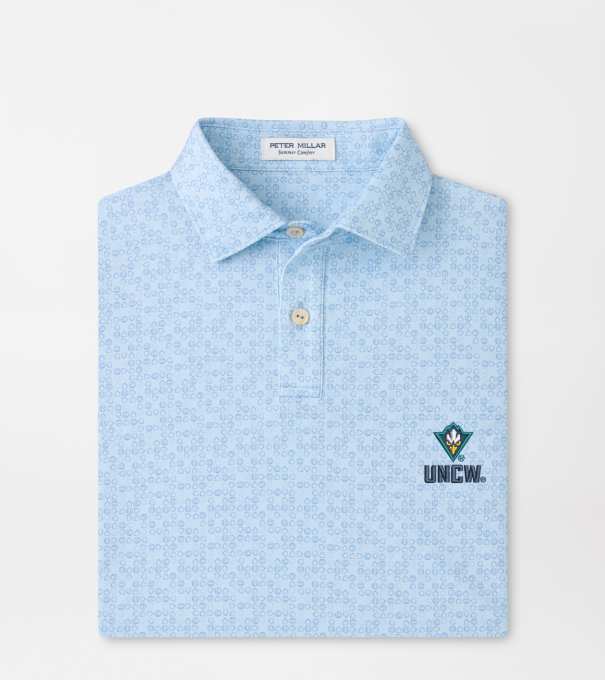 UNCW Bases Loaded Youth Performance Jersey Polo in PALE BLUE
