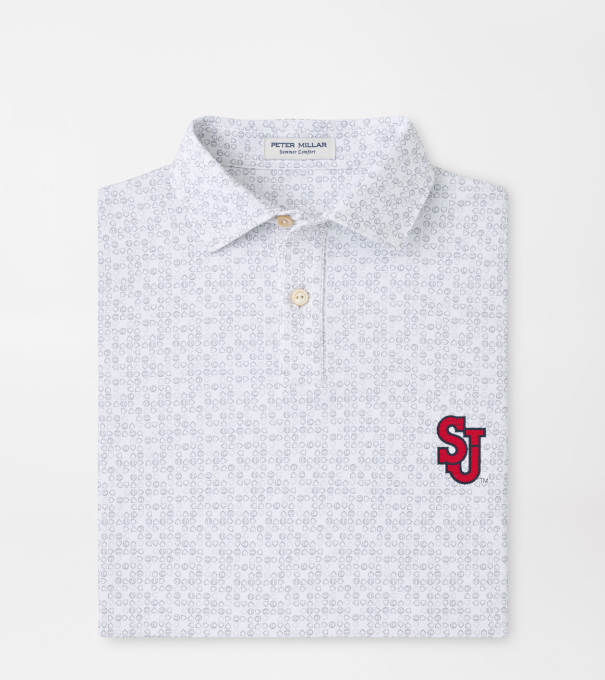 St. Johns University Bases Loaded Youth Performance Jersey Polo in White