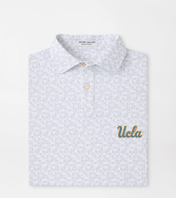 UCLA Bases Loaded Youth Performance Jersey Polo in White
