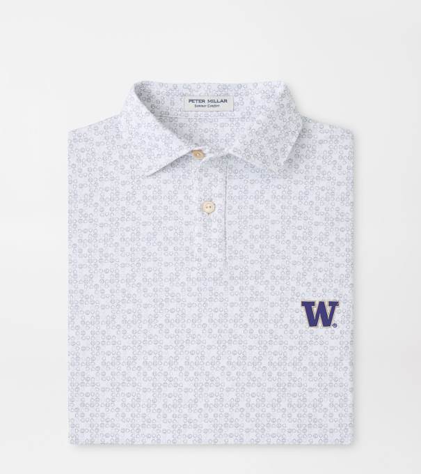 Washington Bases Loaded Youth Performance Jersey Polo in White