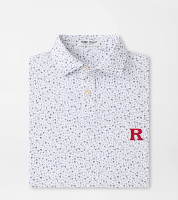 Rutgers Buzzer Beater Youth Performance Jersey Polo in White